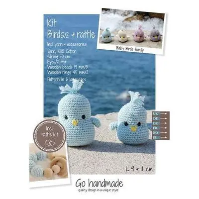 Go Handmade - Kit uncinetto uccellini e sonaglio
