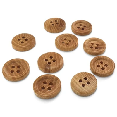 HobbyArts Bottoni in Legno, 15 mm, 10 pz