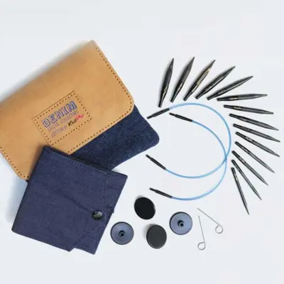 KnitPro Indigo Wood "Mini" Set di Ferri Circolari Intercambiabili