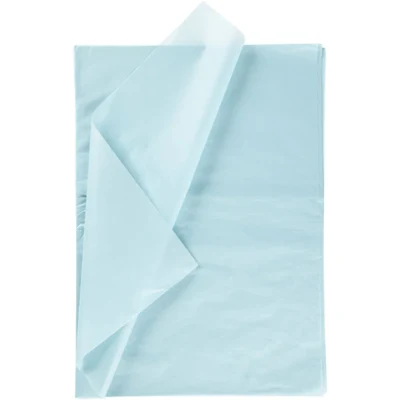 Carta di seta, 10 fogli, 50x70 cm Azzurro