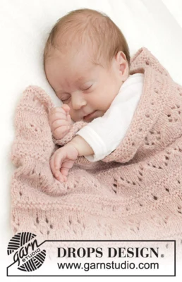 46-9 Pink Sea Blanket by DROPS Design