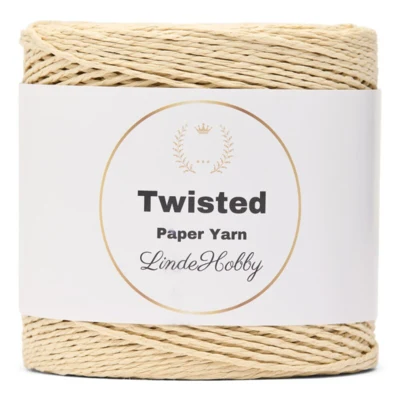 LindeHobby Twisted Paper Yarn 02 Beige chiaro