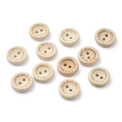 LindeHobby Handmade with Love, Bottoni, 15 mm, 10 pz