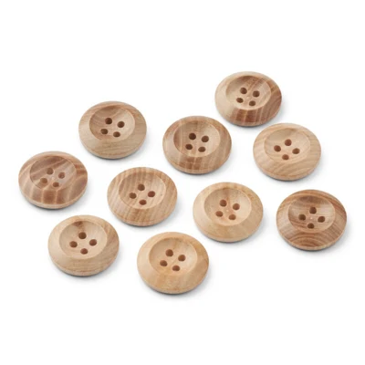 LindeHobby Bottoni in Legno Chiaro, 20 mm, 10 pz