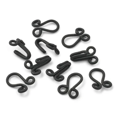 LindeHobby Ganci con Pelliccia, Nero, 30 mm, set da 5