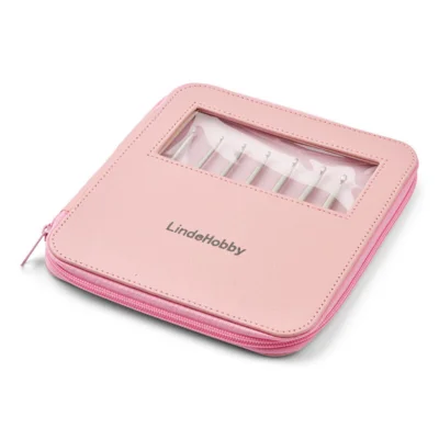 LindeHobby Set di Uncinetti, Rosa, 9 dimensioni