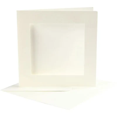 Carte passepartout con busta, 12,5x12,5 cm, 13,5x13,5 cm