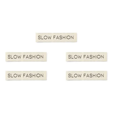 LindeHobby Slow Fashion Etichetta (7 cm x 1 cm), 5 pezzi