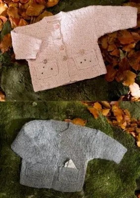119-4 Maglia a cubetti con tasche