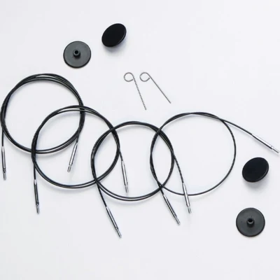 KnitPro Cavo in Acciaio Inox Swivel Argento (40-150 cm)