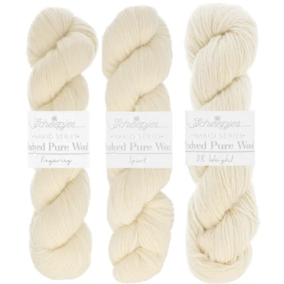 Scheepjes Nakid Series Undyed Pure Wool 100g