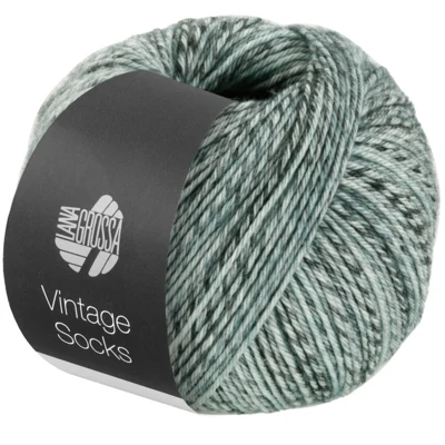 Lana Grossa Vintage Socks 1004 Grigio chiaro/grigio medio/grigio scuro melangiato