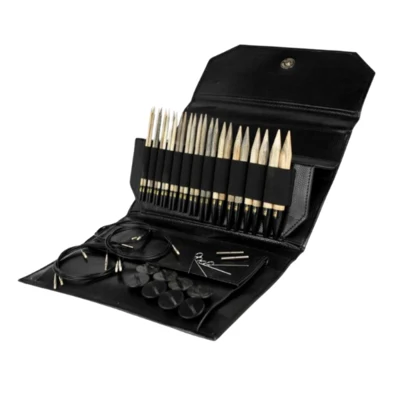 LYKKE Set di Ferri Circolari Componibili Driftwood, Nero, 13 cm