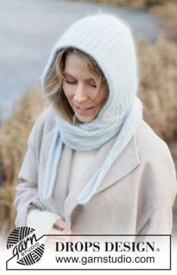 253-61 Winter Hug Hood by DROPS Design