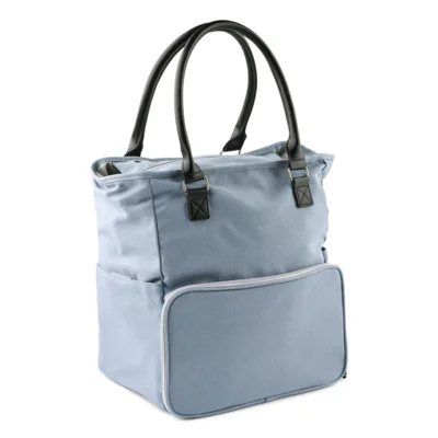 HobbyArts Borsa a tracolla con tasca con cerniera, grigio chiaro