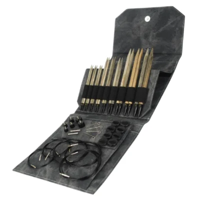 LYKKE Set di Ferri Circolari Componibili Driftwood Long, Grigio, Lunghezze Varie