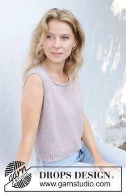 257-13 Wisteria Glow Top by DROPS Design
