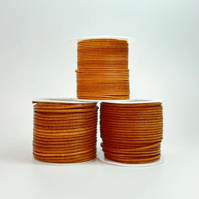 HobbyArts Cordoncino in pelle, 10 m, Naturale