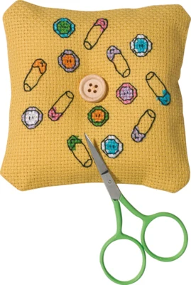 Kit Ricamo Pincushion Spilla di Sicurezza 11 x 11 cm