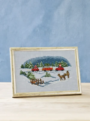 Kit da Ricamo Casa per Natale R5704 30 x 20 cm