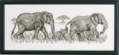 Kit da Ricamo Elefanti R5496 36 x 15 cm