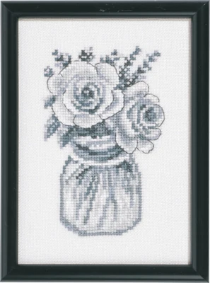 Kit Ricamo Rose 12 x 17 cm