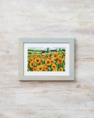 Kit da Ricamo Campo di Girasoli 18 x 13 cm