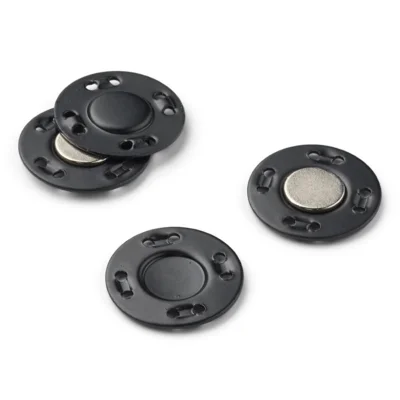 LindeHobby Bottoni Magnetici, Neri, 20 mm, 2 set