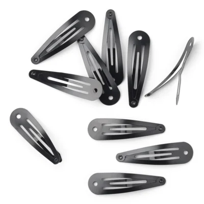 LindeHobby Fermagli Clic-clac, Neri, 45x14 mm, 10 pz