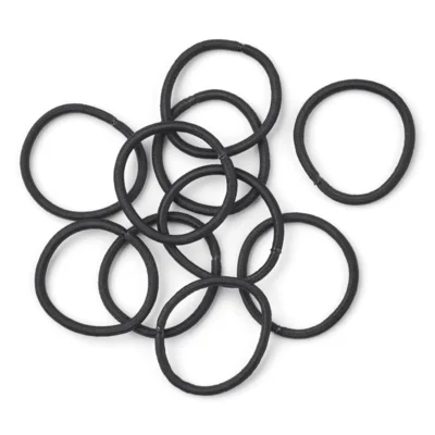 LindeHobby Elastici per Capelli, Neri, 45 mm, 10 pezzi