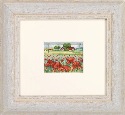 Kit da Ricamo Campo di Papaveri 6,5 x 5 cm