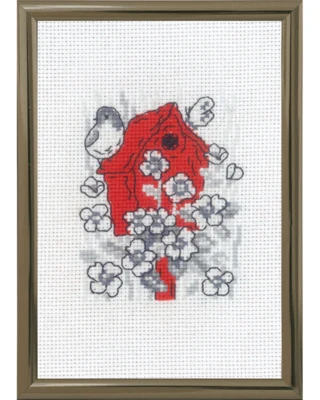Kit per Ricamo Casetta per Uccelli R5794 10 x 15 cm