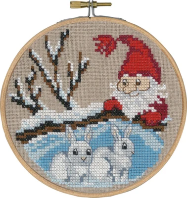 Kit da Ricamo Conigli & Babbo Natale m/5810/13 13 Ø