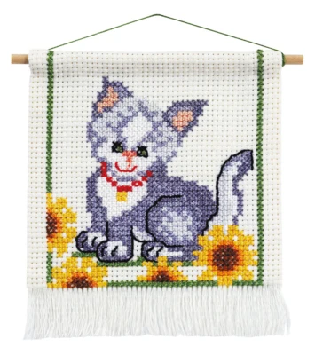Kit da ricamo MFK gatto 16 x 18 cm m/5119/18