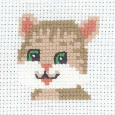 Kit Ricamo Gatto 8 x 8 cm