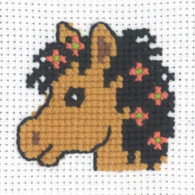 Kit Ricamo Testa di Cavallo 8 x 8 cm