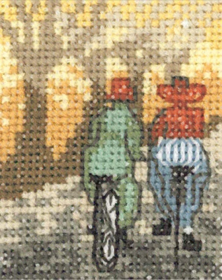Kit da Ricamo Biciclette 5 x 6,5 cm