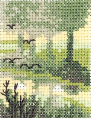 Kit Ricamo Uccelli 5 x 6,5 cm
