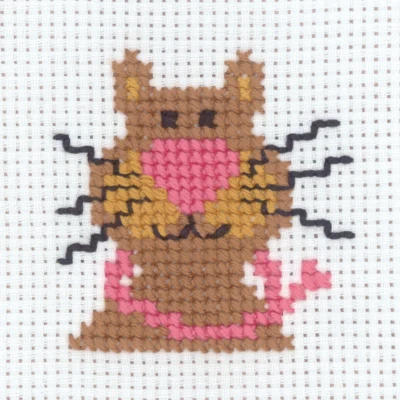 Kit da Ricamo Gatto 8 x 8 cm