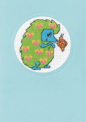 Kit ricamo Riccio con lumaca 9 x 13 cm