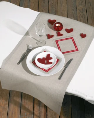 Kit Ricamo Tovaglietta 2 pezzi 18 x 18 cm