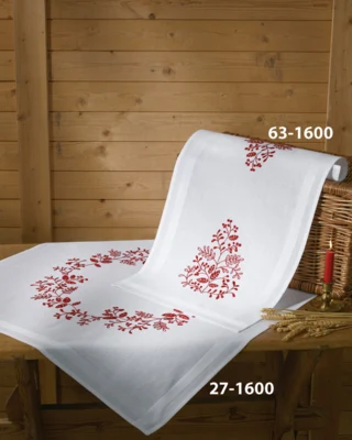 Kit Ricamo Natale in Rosso 80 x 80 cm