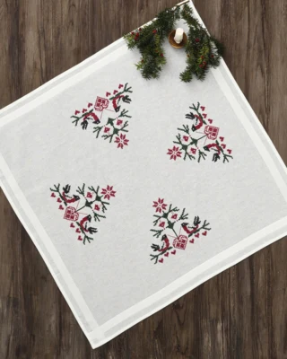 Kit da ricamo Uccelli con cuori XXX 80 x 80 cm