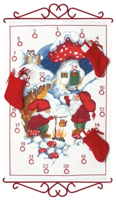 Kit da ricamo Babbo scalda tè 5125/32 32 x 47 cm