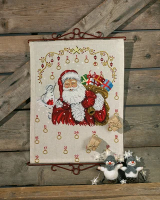 Kit per Ricamo Babbo Natale/pupazzo di neve B5135/40 40 x 52 cm