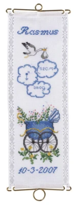 Kit da ricamo Battesimo Rasmus 12 x 35 cm m/5188/12