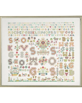 Kit da Ricamo Vecchio Campione di Nastri 64 x 54 cm R5531