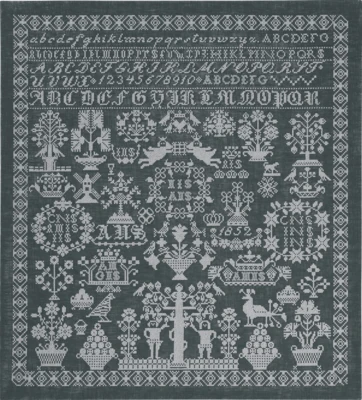 Kit per ricamo Grigio samplario 54 x 59 cm