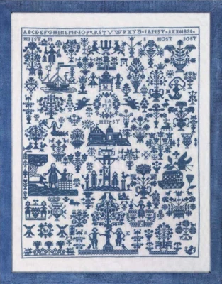 Kit Ricamo Nome blu 59 x 45 cm