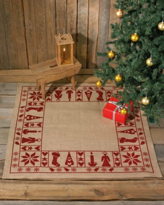 Kit Ricamo Atmosfera Natalizia 122 x 122 cm